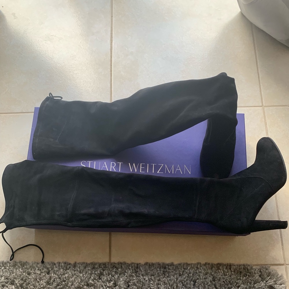Black Stuart weitzman highland boots
